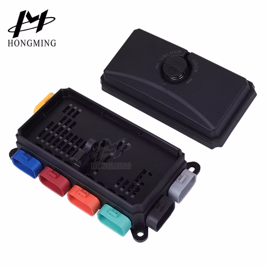 Caja de distribución central para camión bomba de hormigón